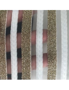ŻAKARD -DZIANINOWY Z LUREXEM PASKI NA SIATCE 2