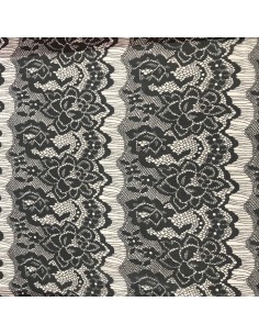 SZYFON KORONKA PASY CZARNO BIAŁA