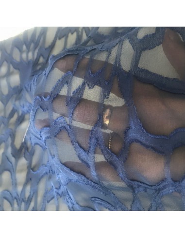 ŻAKARD SZYFONOWY NAVY