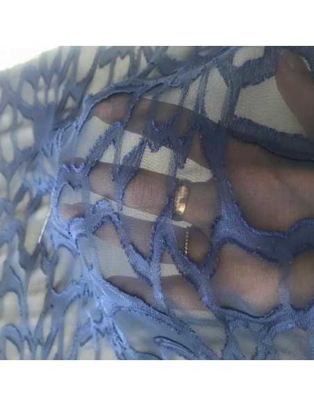 ŻAKARD SZYFONOWY NAVY