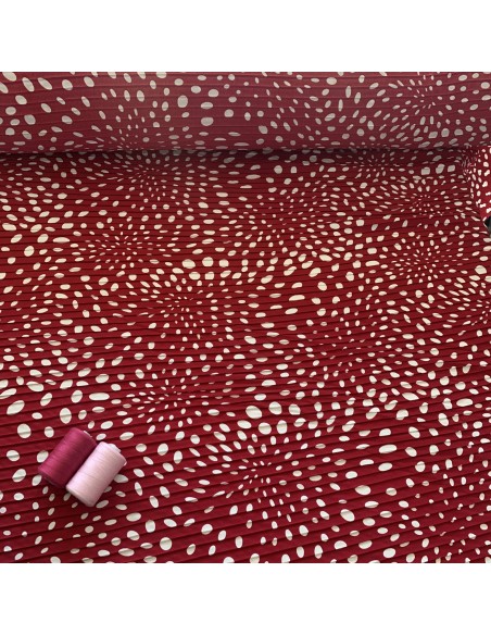 SILKI KREPA PLISA CZERWONA*