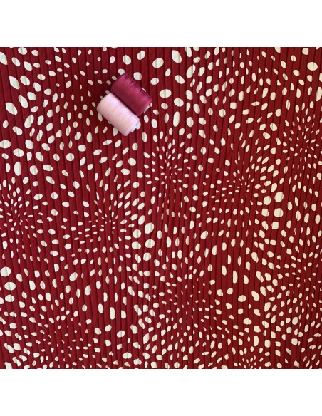 SILKI KREPA PLISA CZERWONA*