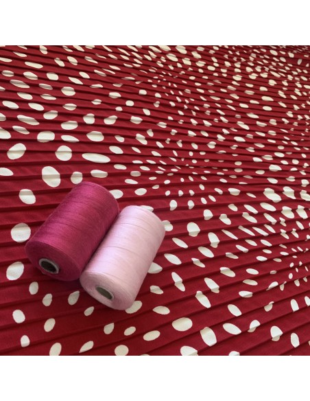 SILKI KREPA PLISA CZERWONA*