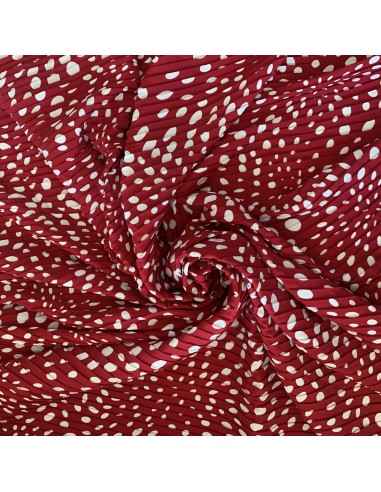 SILKI KREPA PLISA CZERWONA*