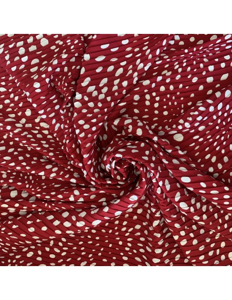 SILKI KREPA PLISA CZERWONA*