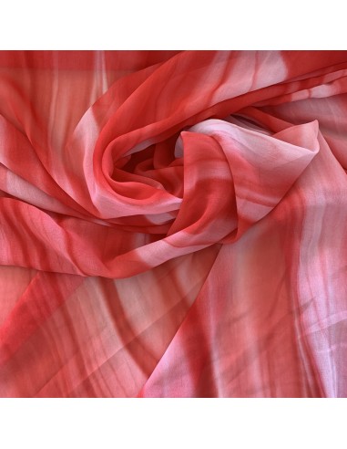 SZYFON KWIATY GEOMETRIA CZERWIEŃ FALE