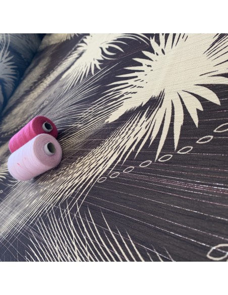 SZYFON YORIU Z LUREXEM- ROZETKA BEŻ Z BRĄZEM