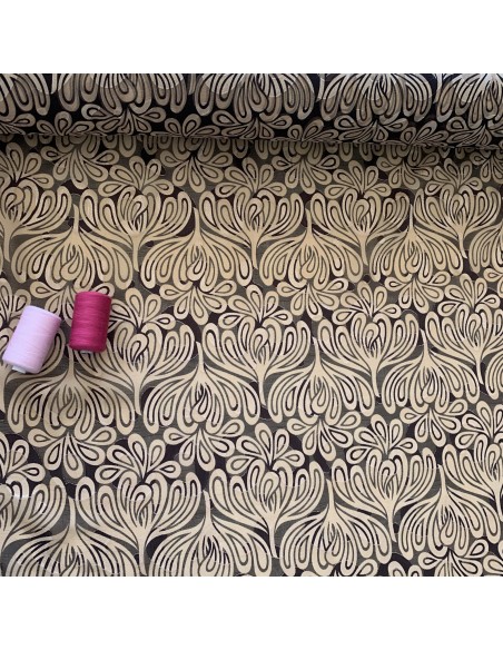 SZYFON ŻAKARD BEŻOWO-BRĄZOWY