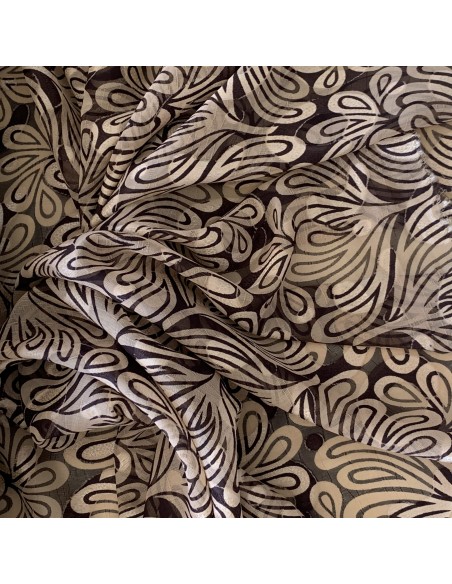 SZYFON ŻAKARD BEŻOWO-BRĄZOWY