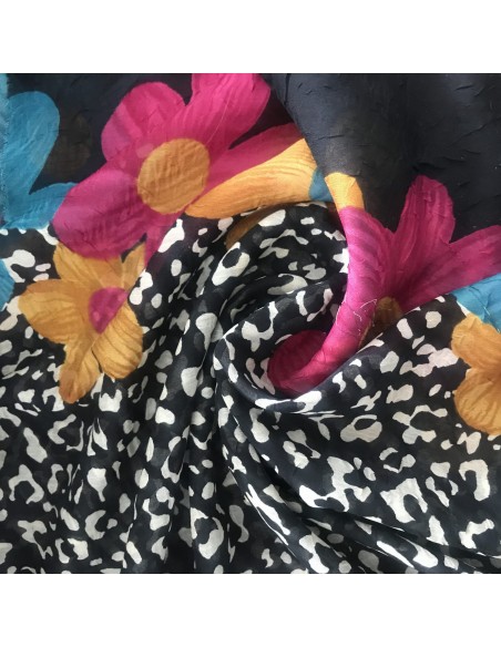 SZYFON KRESZ PANTERKA KWIAT -TURKUS/ FUKSJA