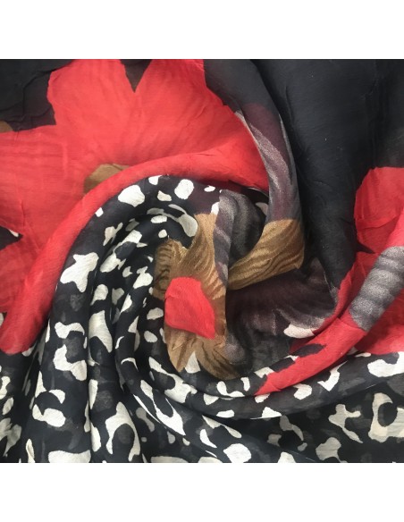 SZYFON KRESZ PANTERKA KWIAT-CZERWIEŃ/BRĄZ