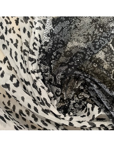 SZYFON KRESZ KORONKA-PANTERKA BEIGE/BLACK