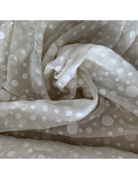 SZYFON ŻAKARD KROPKI BEŻ