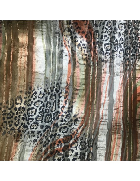 SZYFON - SATYNA PANTERKA ORANGE