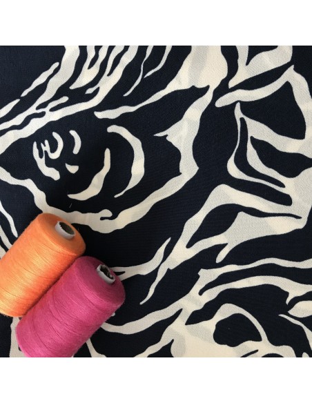 SILKI KREPA TORNADO NAVY-BEIGE