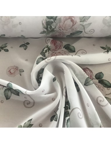 SZYFON DRUK CYFROWY KWIATY-PEREŁKI