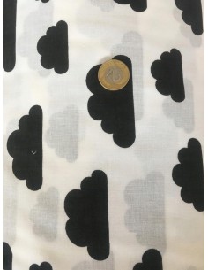 Tkanina bawełniana 160cm chmurki na maseczki