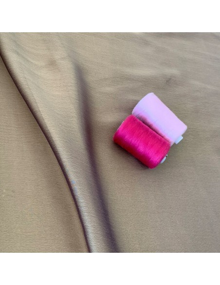 Tkanina szyfon dwuton gładki kolor khaki