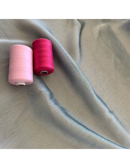 Tkanina szyfon dwuton gładki kolor srebrna szarość