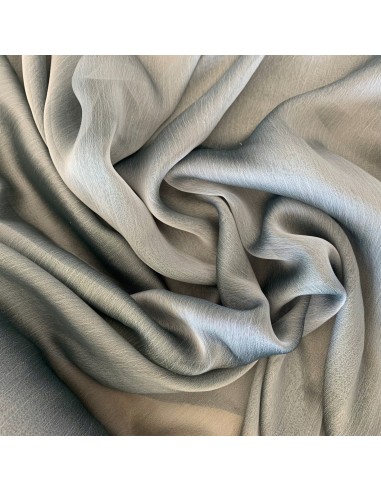 Tkanina szyfon dwuton gładki kolor srebrna szarość