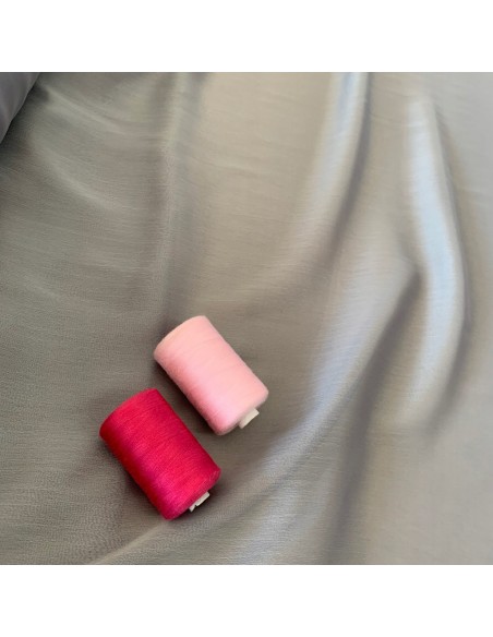 Tkanina szyfon dwuton gładki kolor szary