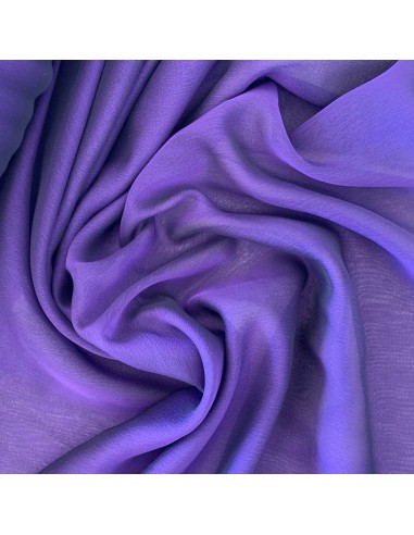 Tkanina szyfon dwuton gładki-kolor purpurowy