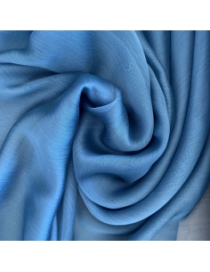 Tkanina szyfon dwuton gładki-kolor szafir