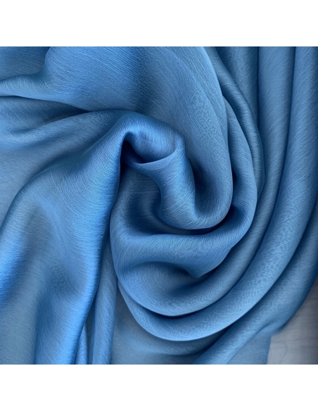 Tkanina szyfon dwuton gładki-kolor szafir