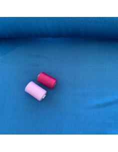 Tkanina szyfon dwuton gładki-kolor szafir 2