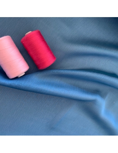 Tkanina szyfon dwuton gładki-kolor szafir