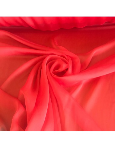 Tkanina szyfon dwuton kolor ceglasta czerwień