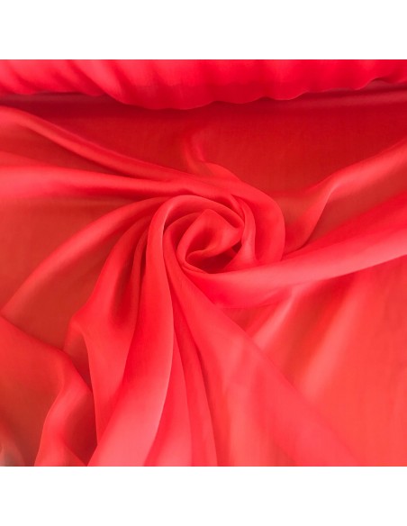 Tkanina szyfon dwuton kolor ceglasta czerwień