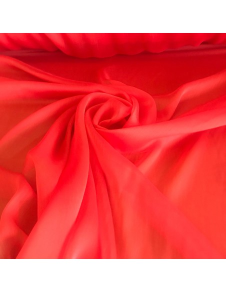 Tkanina szyfon dwuton kolor ceglasta czerwień