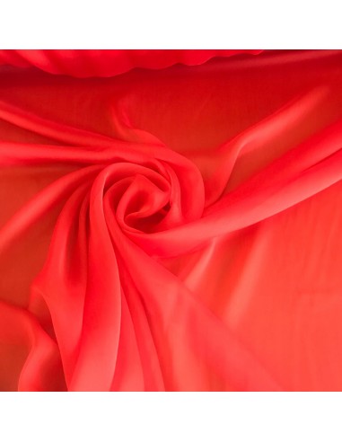 Tkanina szyfon dwuton kolor ceglasta czerwień