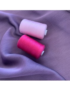 Tkanina szyfon gładki dwutonowy kolor wrzos