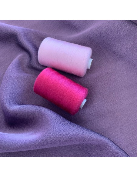 Tkanina szyfon gładki dwutonowy kolor wrzos