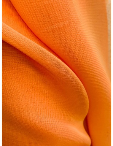 Tkanina szyfon gładki neon pomarańczowy