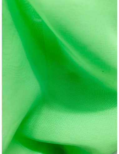 Tkanina szyfon gładki zielony neon 100% poliester
