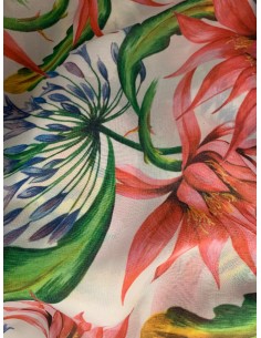 Tkanina szyfon kwiaty druk cyfrowy