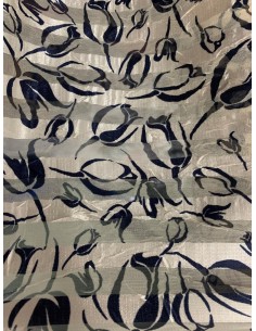 Tkanina szyfon wzór tulipany 100% poliester