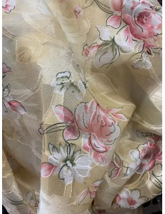 Tkanina szyfon żakard wzór kwiatowy 150cm