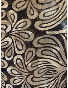 Tkanina szyfon żakard wzór kwiaty geometryczny