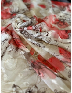 Tkanina szyfon żakard...