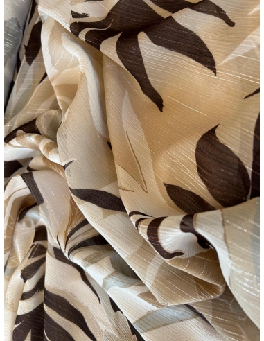 Tkanina szyfon ze srebrną nitką...