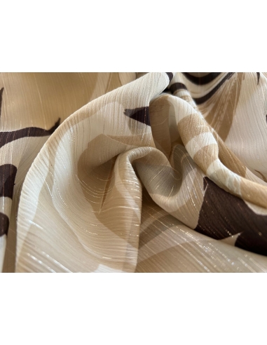 Tkanina szyfon ze srebrną nitką...