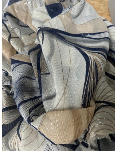 Tkanina szyfon ze srebrna nitka...