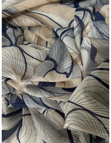 Tkanina szyfon ze srebrna nitka...