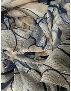 Tkanina szyfon ze srebrna...