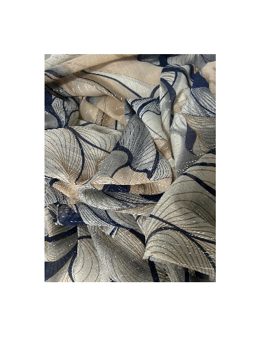 Tkanina szyfon ze srebrna nitka...