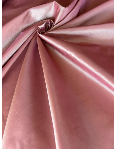 Tkanina tafta z połyskiem brudny róż